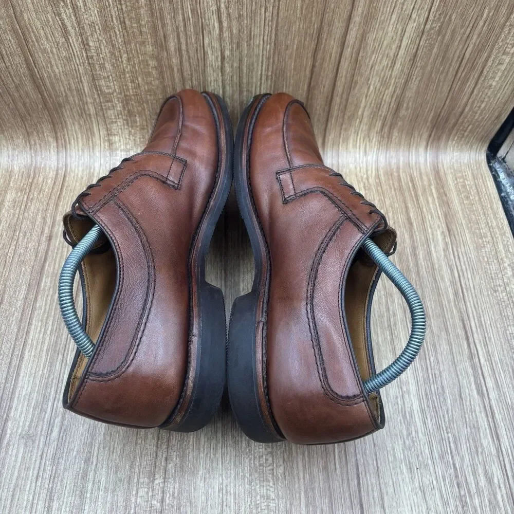 Allen Edmonds Stockbridge Brown Leather Split Toe Derbys  Mens Size 9.5 D #3754‎